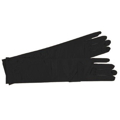 Party handschoenen - zwart - lang