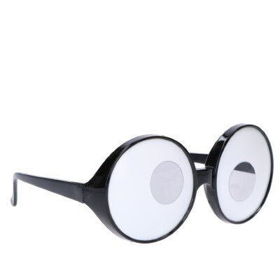 Partybril - grote ogen -zwart/wit