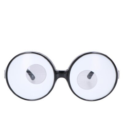 Partybril - grote ogen -zwart/wit