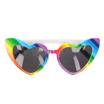 Partybril - hart- regenboog