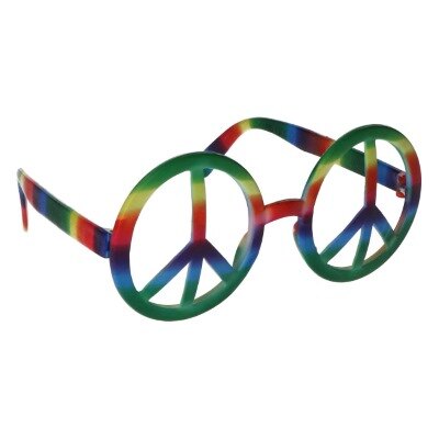 Partybril - regenboog - peace
