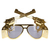 Partybril - revolver - goud