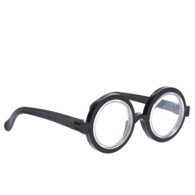 Partybril - ronde glazen - zwart