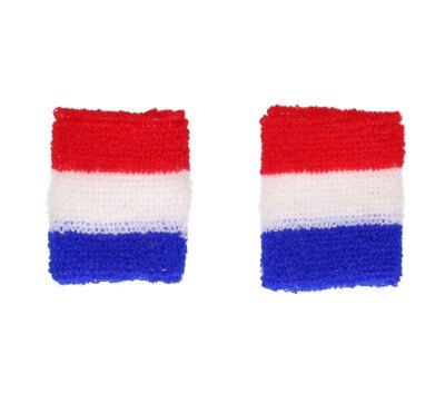 Polszweetbandjes - Holland - rood/wit/blauw - 2 stuks