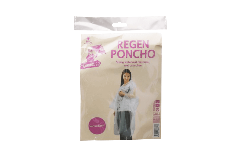 Poncho - transparant - herbruikbaar