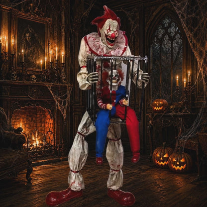 Clown met kooi - 213 cm