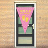 Puntvlag - babyshower - voetjes - roze - meisje - 100 x 150cm