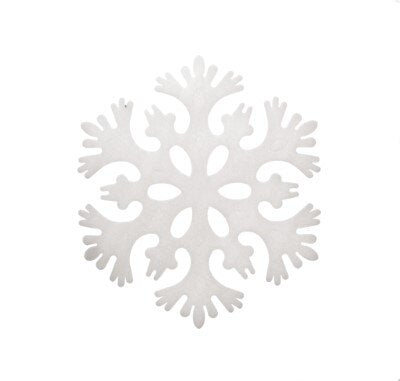 Raamdecoratie - Kerst - sneeuwsterren - wit - 5 stuks