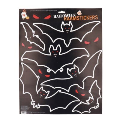 Raamstickers - Halloween - vleermuizen - zwart
