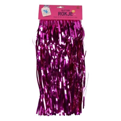 Rokje - glitter - folie - roze - one size