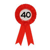Rozet - 40 jaar - rood/wit