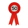 Rozet - 50 jaar - rood/wit