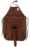 Schort - man - piemel - bruin - XL