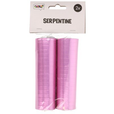 Serpentine - metallic - roze - 36 stuks