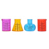 Shotglazen - meerkleurig - plastic - 4 stuks