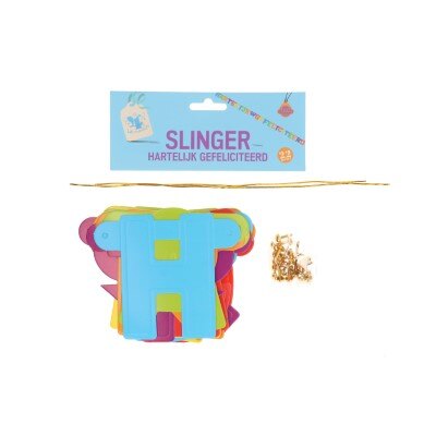 Slinger - Happy birthday - meerkleurig - 1,6m