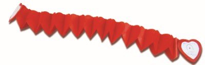 Slinger - hartjes - papier - rood - 3m
