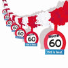 Slinger - papier - 60 jaar - rood/wit