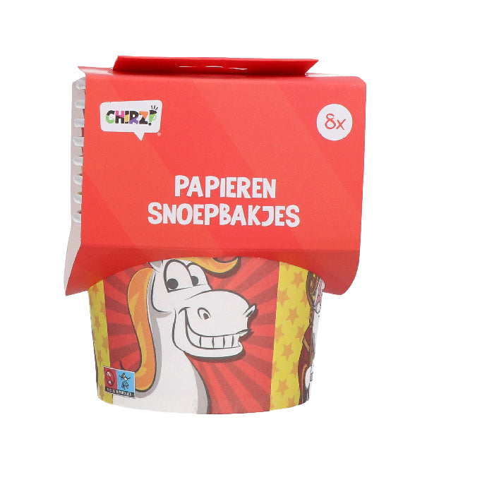 Snackbakjes - sinterklaas - geel/rood - 8 stuks