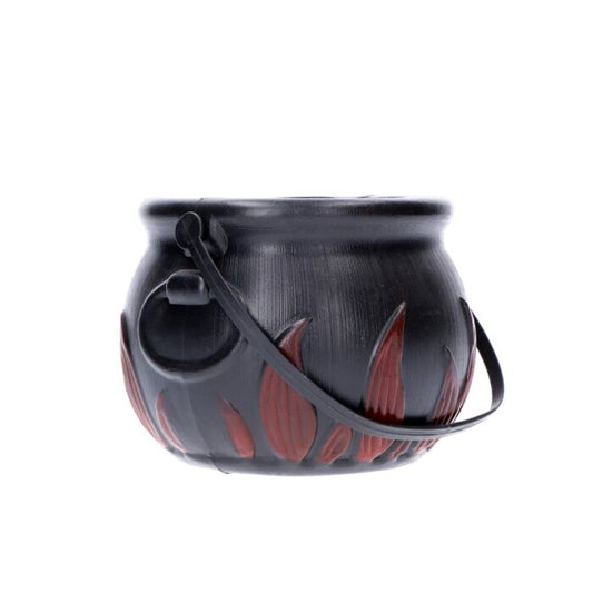 Snoeppot - Halloween - heksenketel - zwart/rood - medium