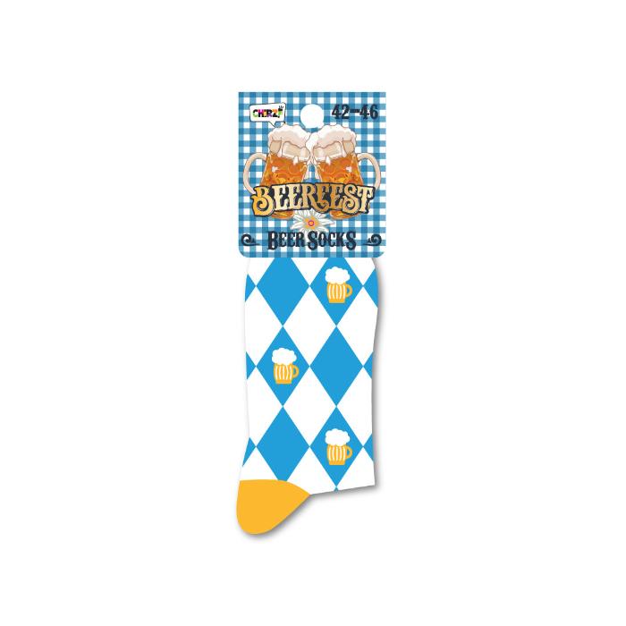 Sokken - Oktoberfest - blauw/wit - maat 42/46