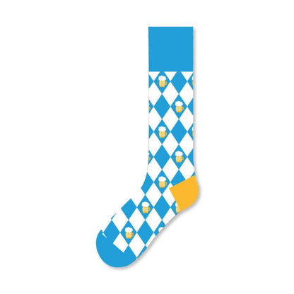 Sokken - Oktoberfest - blauw/wit - maat 42/46