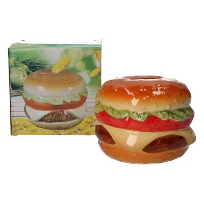 Spaarpot - hamburger - meerkleurig