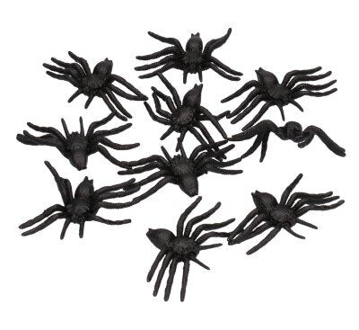 Spinnen - Halloween - creepy - zwart - 10 stuks