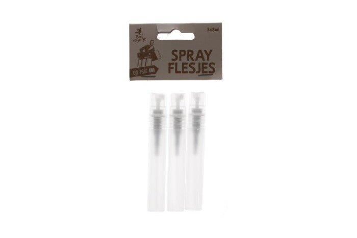 Sprayflesjes - 8ml - transparant - 3 stuks