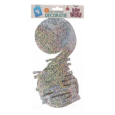 Hangdecoratie swirls Happy Birthday Crème Rose (6st) van Folat - Bestel Hangdecoratie swirls Happy Birthday Crème Rose (6st) van Folat - Bestel