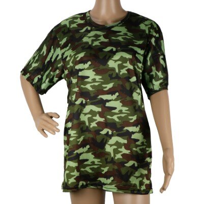 T-shirt - camouflage - groen - maat L