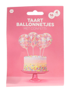 Taartballonnetjes - confetti - meerkleurig - 16cm - 4 stuks