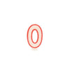 Taartkaarsje - cijfer - 0 - rood/wit