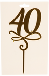 Taartprikker - 40 jaar - goud