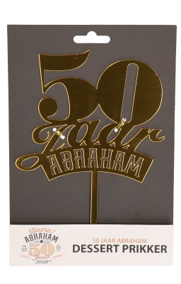 Taartprikker - Abraham - 50 jaar - goud