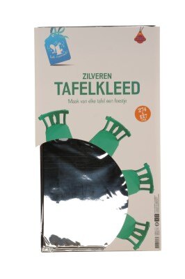 Tafelkleed - zilver - 274 x 137cm