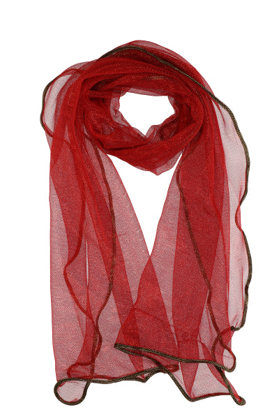 Sjaal - glitter - rood