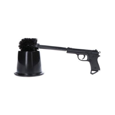 Toiletborstel - pistool - zwart