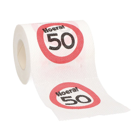 Toiletrol - 50 jaar - rood/wit