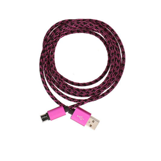 USB-A naar USB-C - roze/zwart - 2m