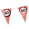 Vlaggenlijn - 60 jaar - rood/wit - 3m