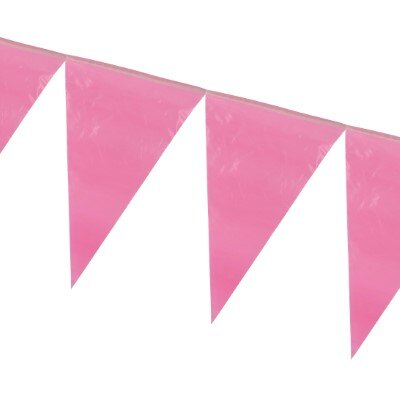 Vlaggenlijn - babyshower - roze - meisje - 20 vlaggen - 10m