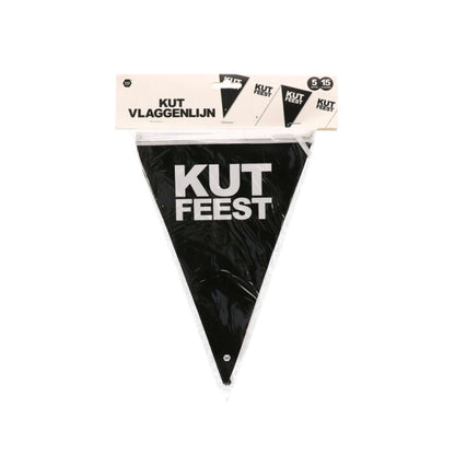 Vlaggenlijn kutfeest zwart 5m