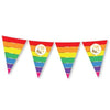 Vlaggenlijn - regenboog - Yeah party - 15 vlaggen - 5m - NL