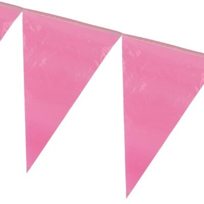 Vlaggenlijn - roze - XL - 18 vlaggen - 10m