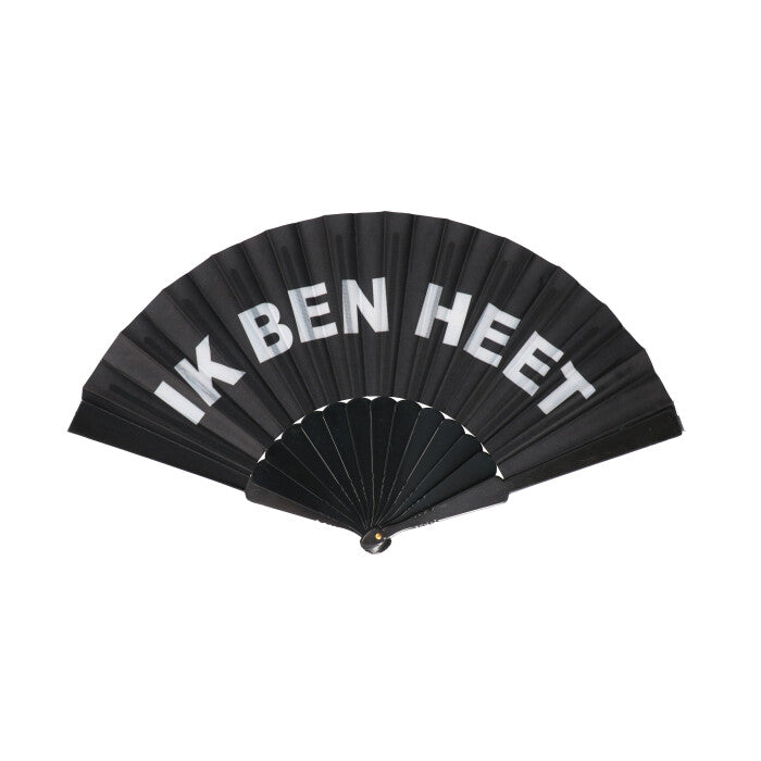 Waaier - Ik ben heet - zwart/wit