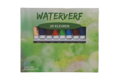 Waterverf - tubes - meerkleurig - 20 stuks