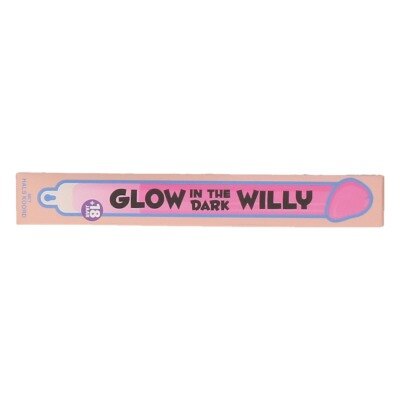 Willy - glow in the dark - met halskoord - roze