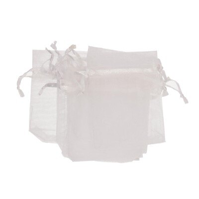 Zakjes - organza - wit - 10 stuks