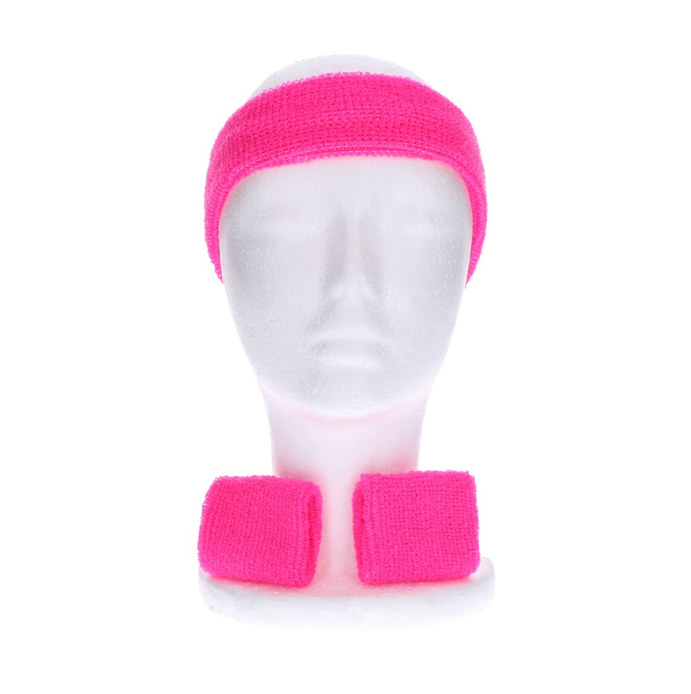 Zweetband set neon roze